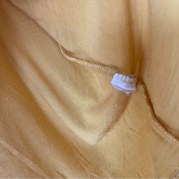 GAP Luxe t shirt | mustard yellow slub knit tee | size small warm toned casual - Picture 3 of 8